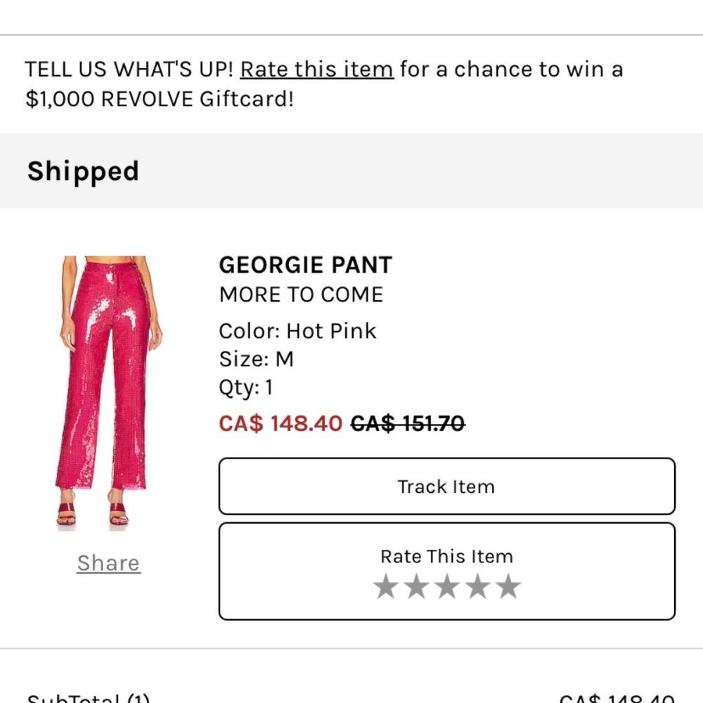 Pink Sequin pants